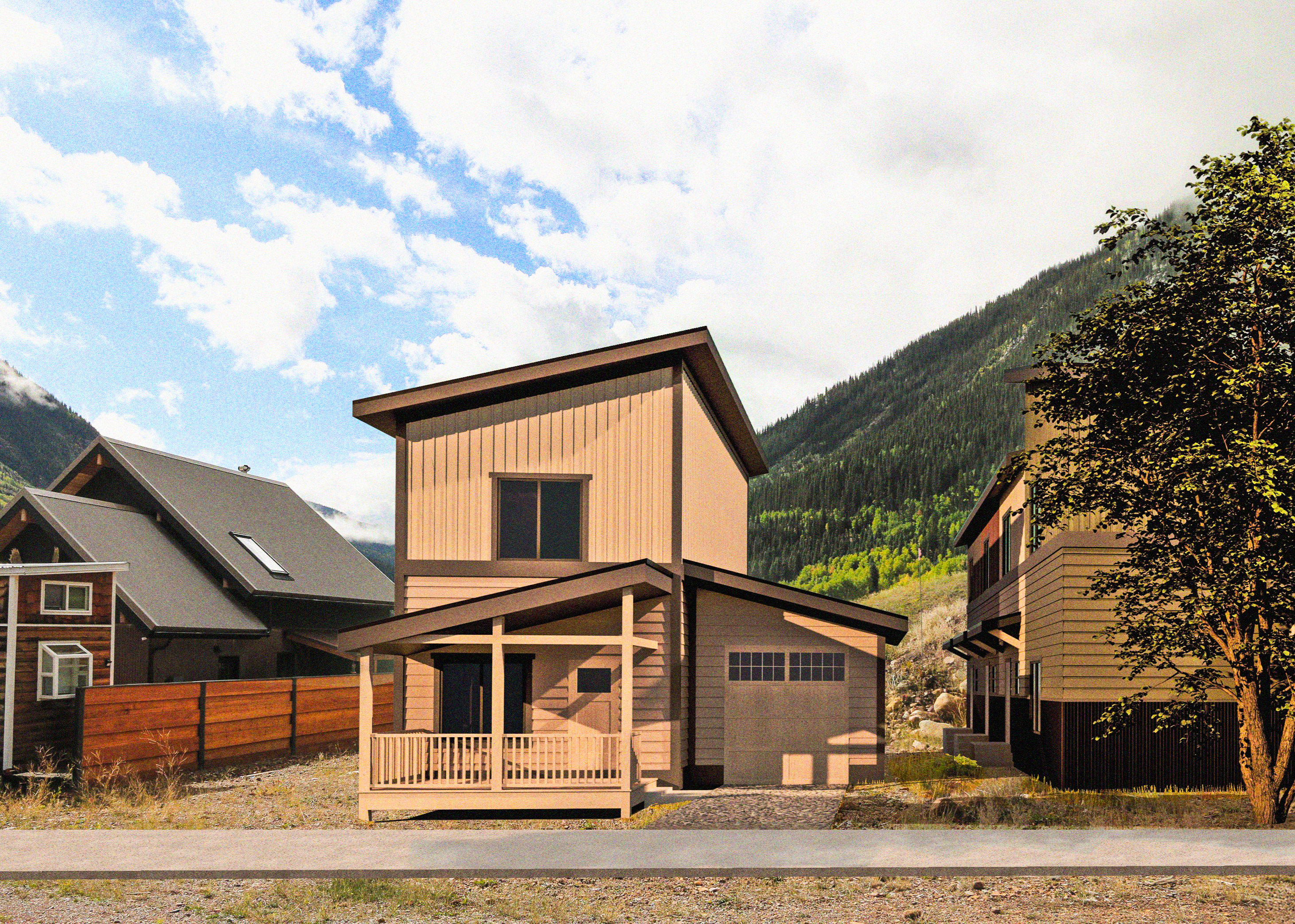 Single family home rendering